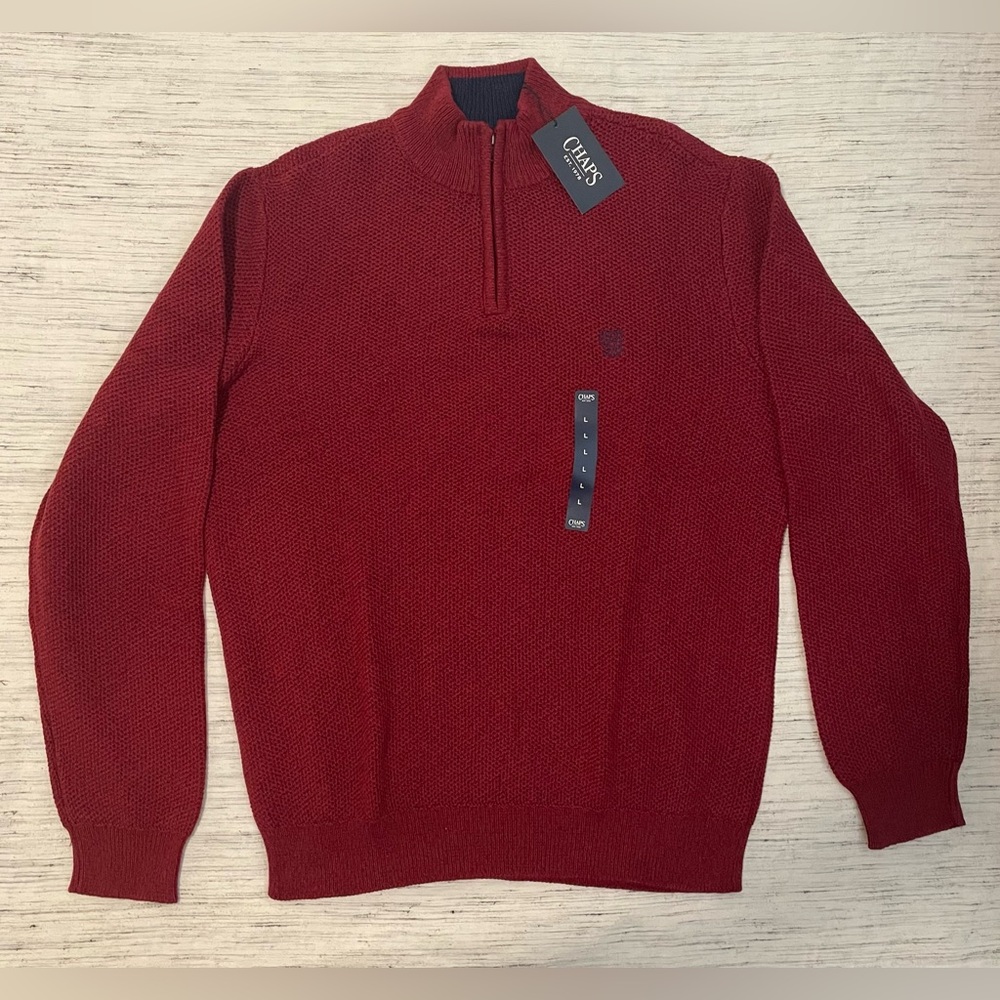 Chaps men’s large quarter zip